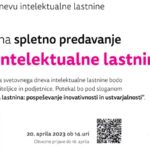 Vabilo na spletno predavanje: OSNOVE INTELEKTUALNE LASTNINE